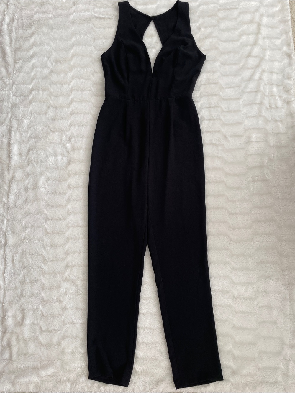 Fashion Nova Black Sleeveless Cutout Jumpsuit